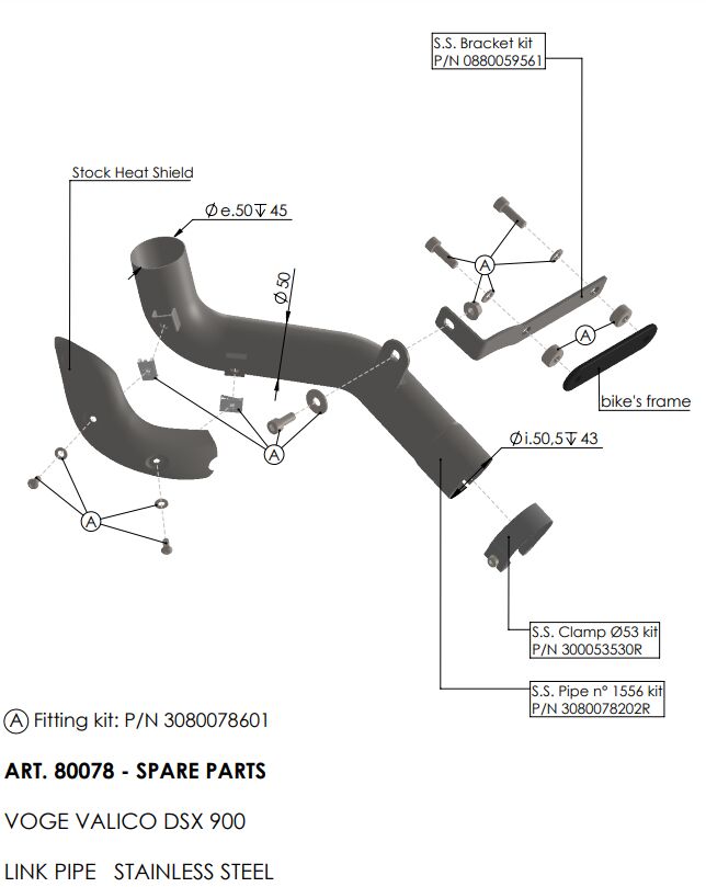 LEOVINCE HEADER VOGE VALICO 900 DSX 80078