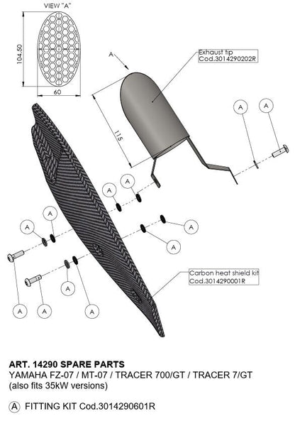 LEOVINCE MUFFLER UPGRADE MT-07 14290