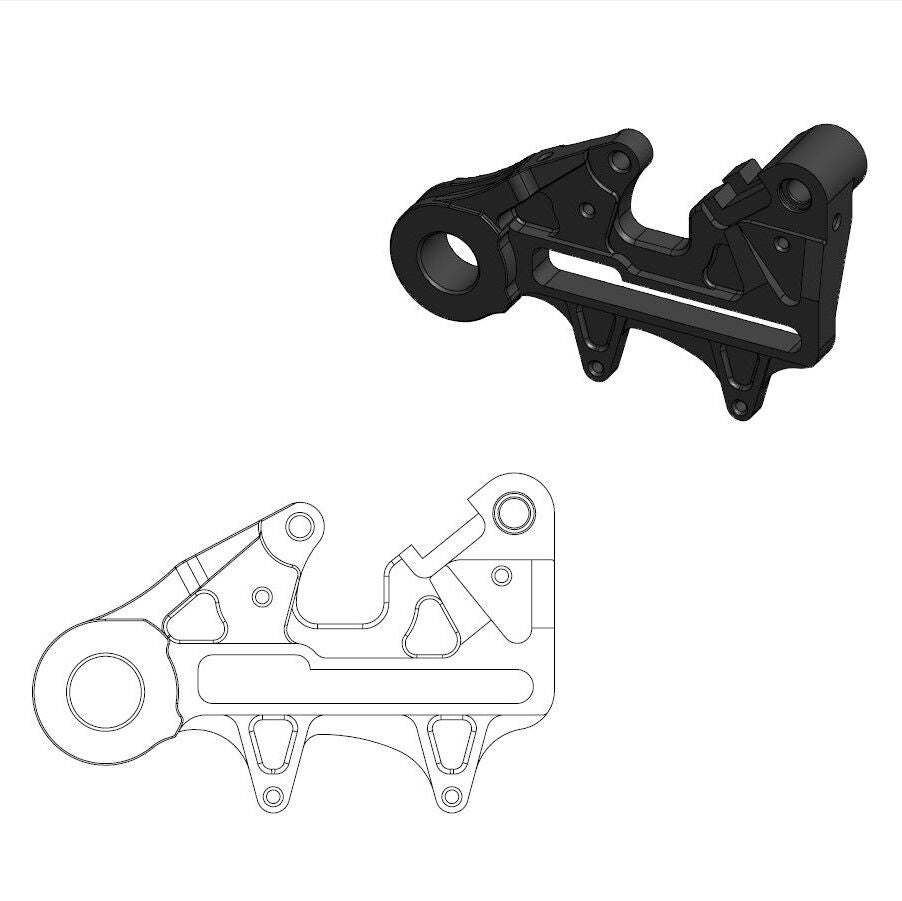 MOTO-MASTER BRAKE CALIPER ADAPTOR 240MM 211133
