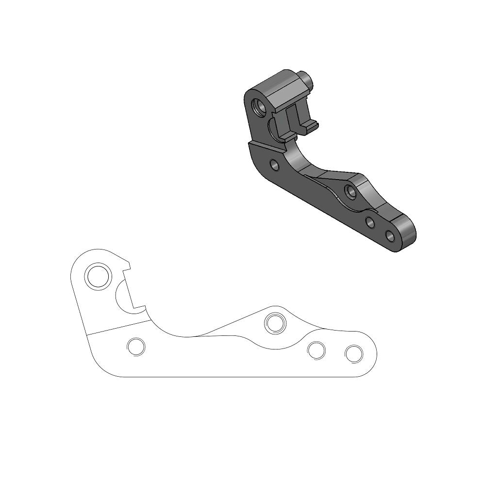 MOTO-MASTER BRAKE CALIPER RELOCATION BRACKET 270mm 211055