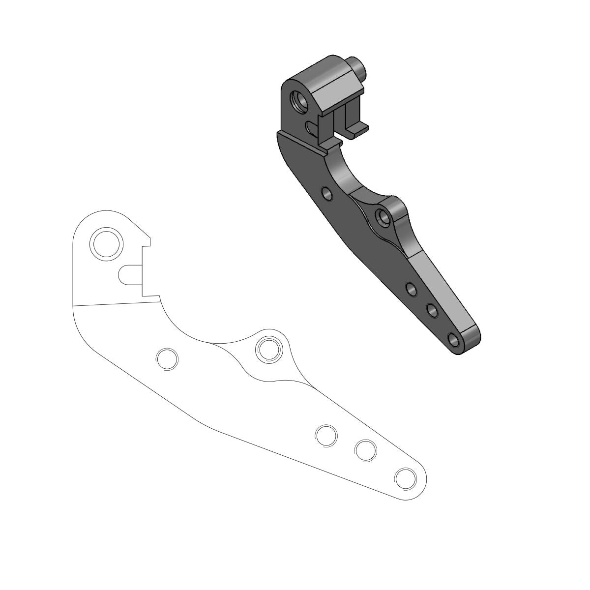 MOTO-MASTER BRAKE CALIPER RELOCATION BRACKET RALLY/DAKAR 298mm 211057