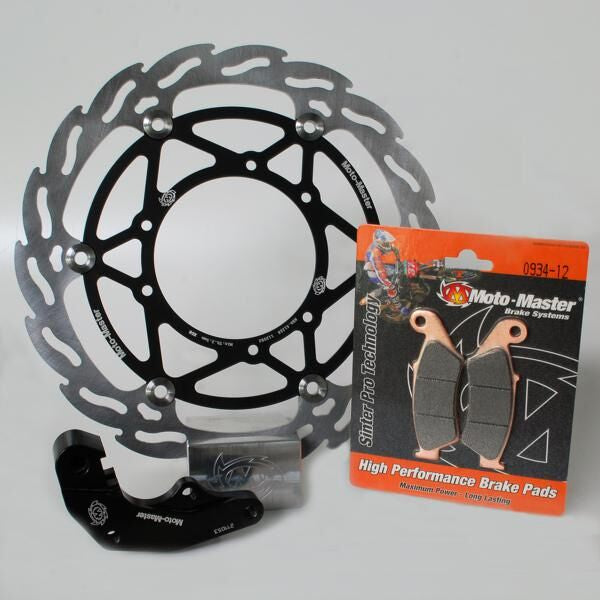 MOTO-MASTER BRAKE KIT FLAME FLOATING ROTOR 270mm, BRAKE PADS, RELOCATE BRACKET 310030
