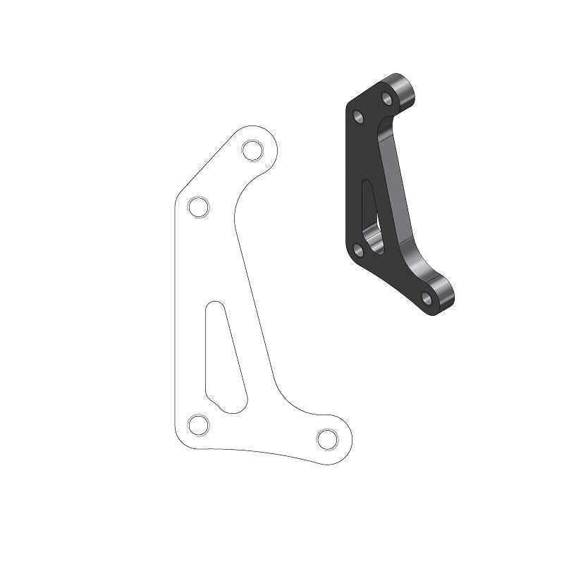 MOTO-MASTER BRAKE CALIPER RELOCATION BRACKET SM RACING 320mm 211069