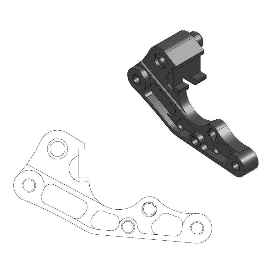 MOTO-MASTER BRAKE CALIPER RELOCATION BRACKET 270MM 211079
