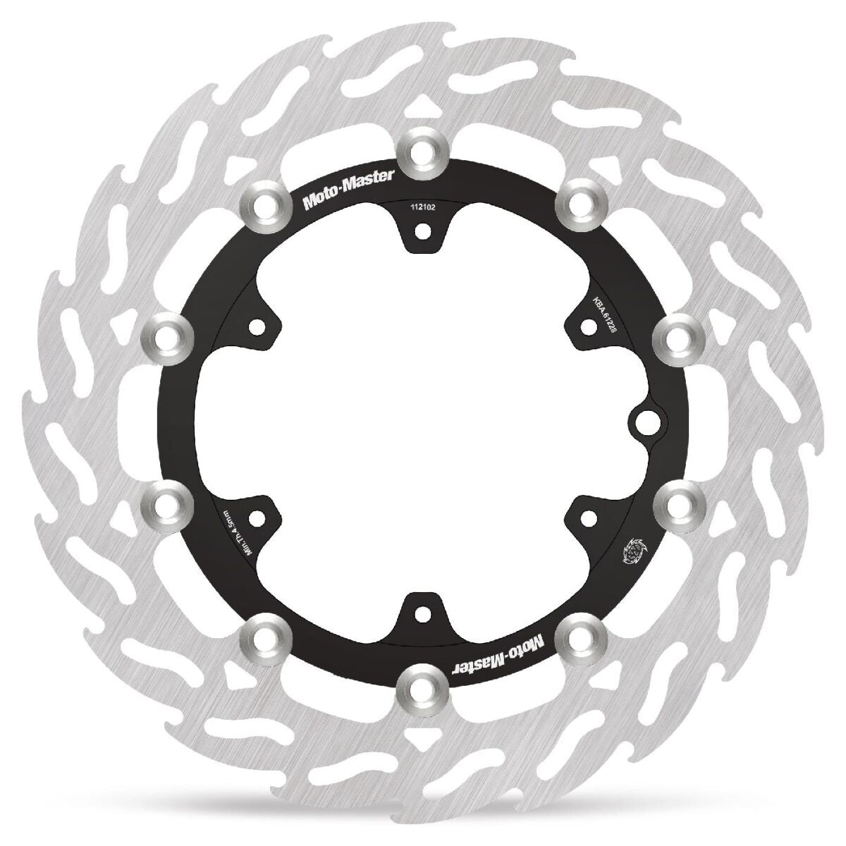 MOTO-MASTER BRAKE ROTOR FLOATING FLAME BLACK 112102