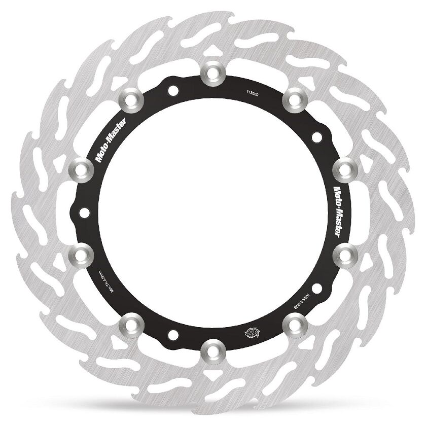 MOTO-MASTER BRAKE ROTOR FLOATING FLAME BLACK 113080