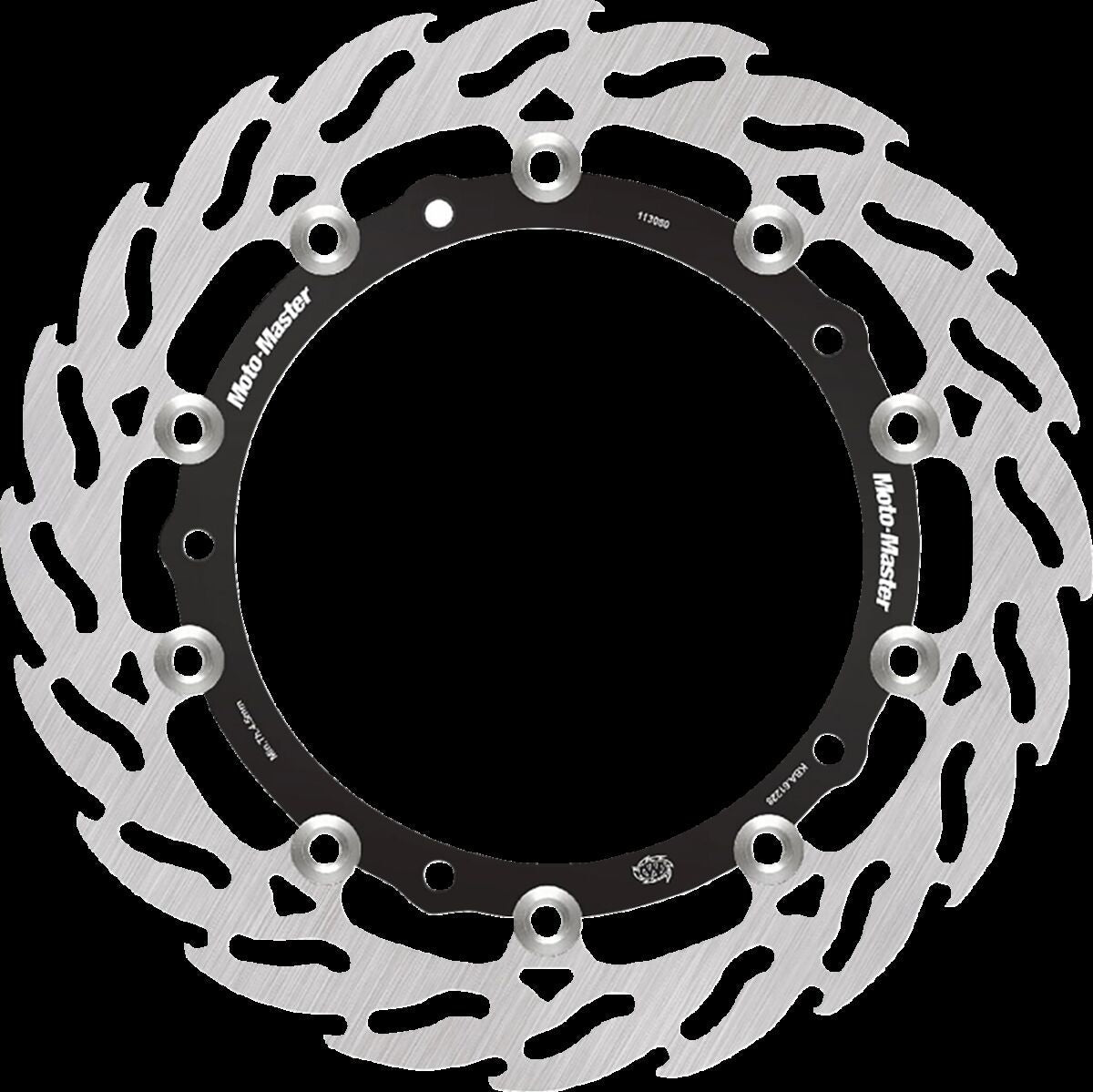 MOTO-MASTER BRAKE ROTOR FLOATING FLAME BLACK 113080