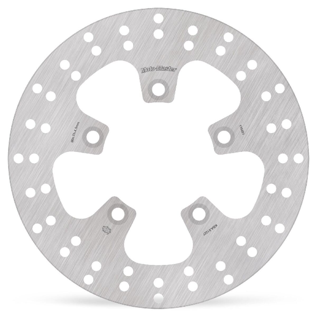 MOTO-MASTER BRAKE ROTOR FIXED HALO ROUND NATURAL 110451