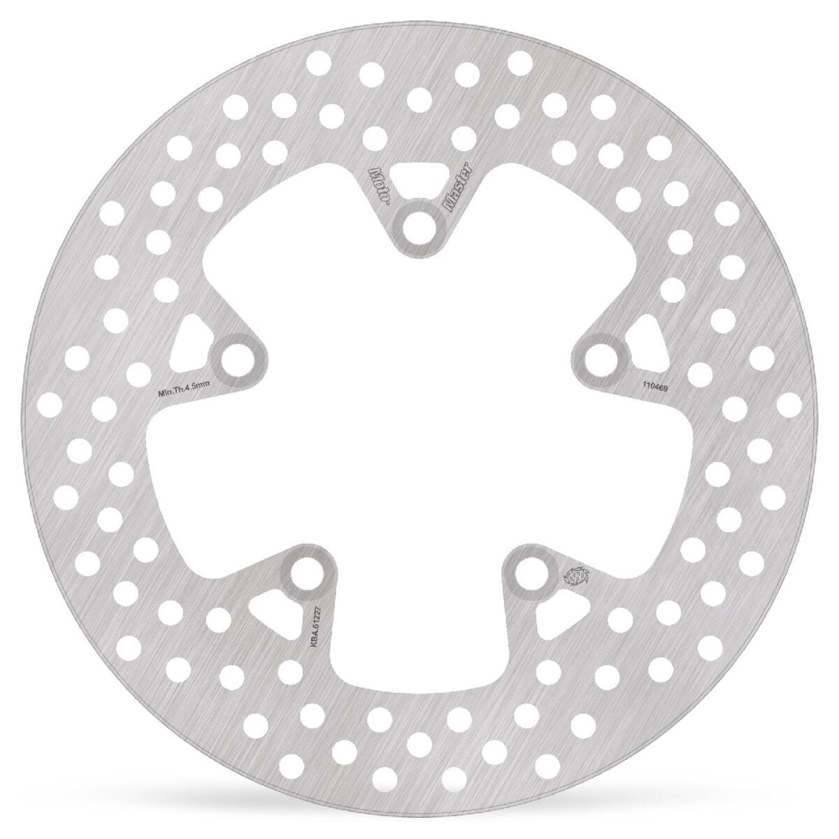 MOTO-MASTER BRAKE ROTOR FIXED HALO ROUND NATURAL 110469