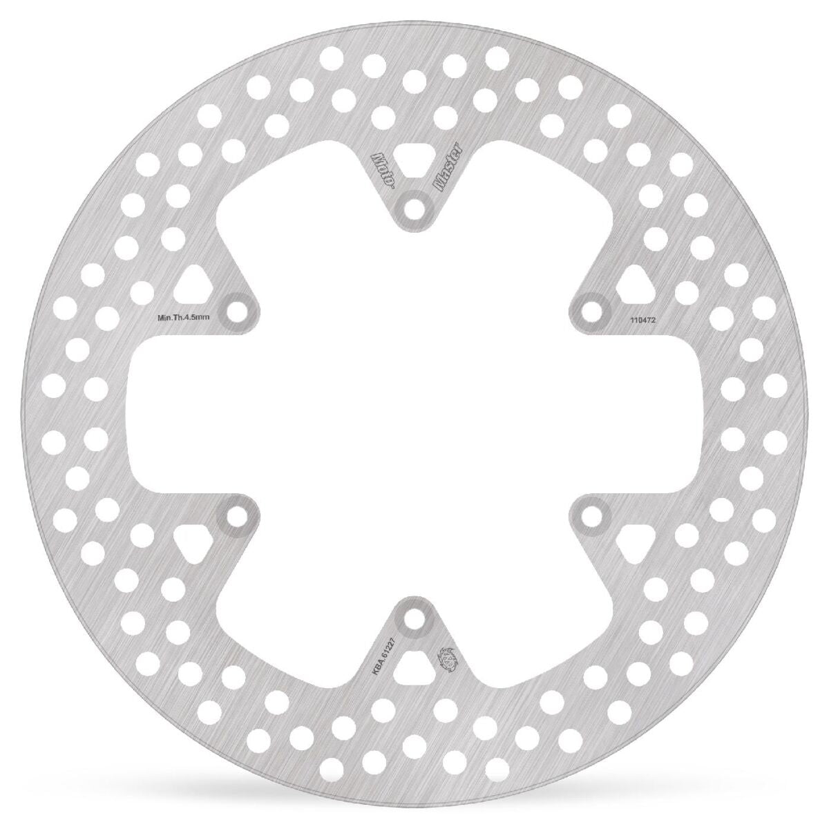 MOTO-MASTER BRAKE ROTOR FIXED HALO ROUND NATURAL 110472