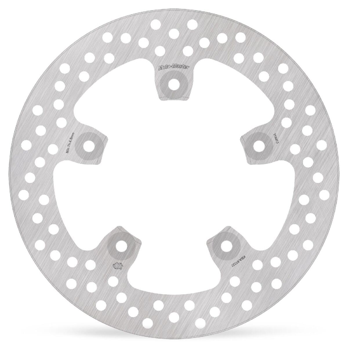 MOTO-MASTER BRAKE ROTOR FIXED HALO ROUND NATURAL 110473