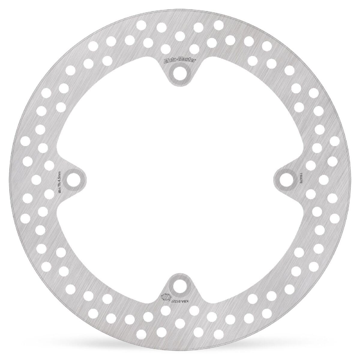 MOTO-MASTER BRAKE ROTOR FIXED HALO ROUND NATURAL 110476