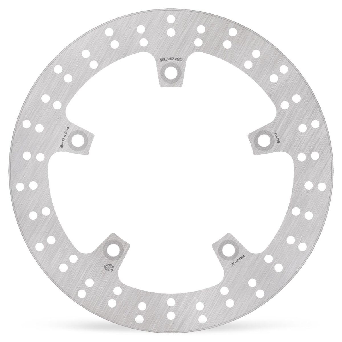MOTO-MASTER BRAKE ROTOR FIXED HALO ROUND NATURAL 110479