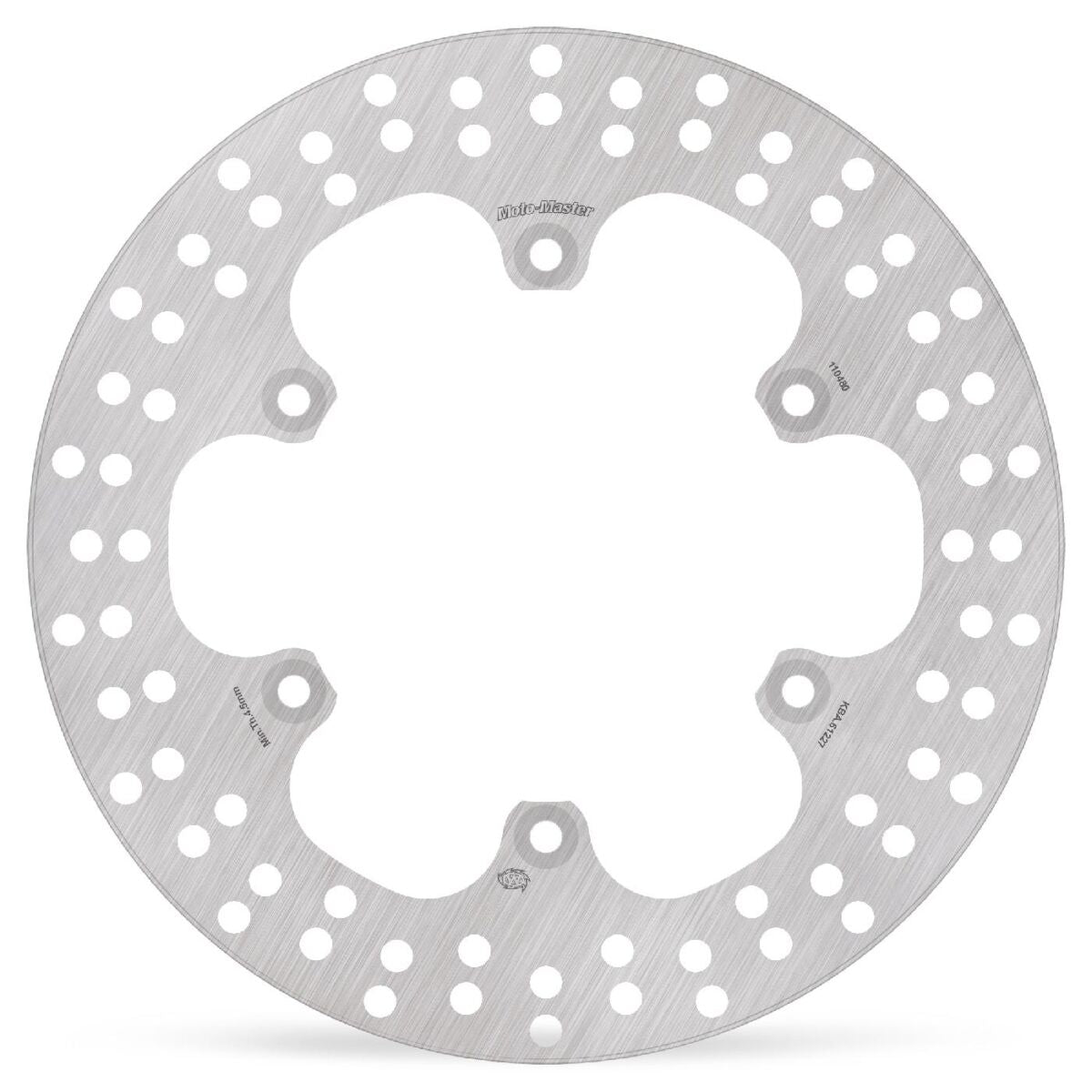 MOTO-MASTER BRAKE ROTOR FIXED HALO ROUND NATURAL 110480