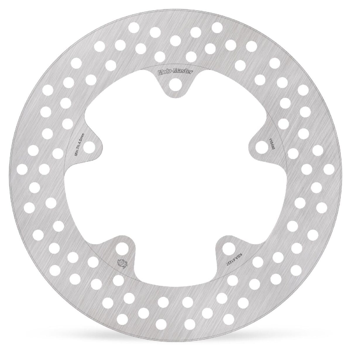 MOTO-MASTER BRAKE ROTOR FIXED HALO ROUND NATURAL 110495