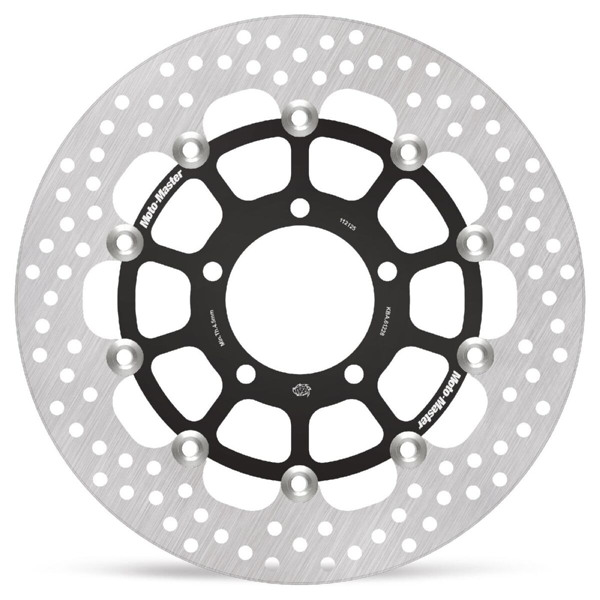 MOTO-MASTER BRAKE ROTOR FLOATING HALO ROUND BLACK 112125