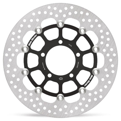 MOTO-MASTER BRAKE ROTOR FLOATING HALO ROUND BLACK 112125