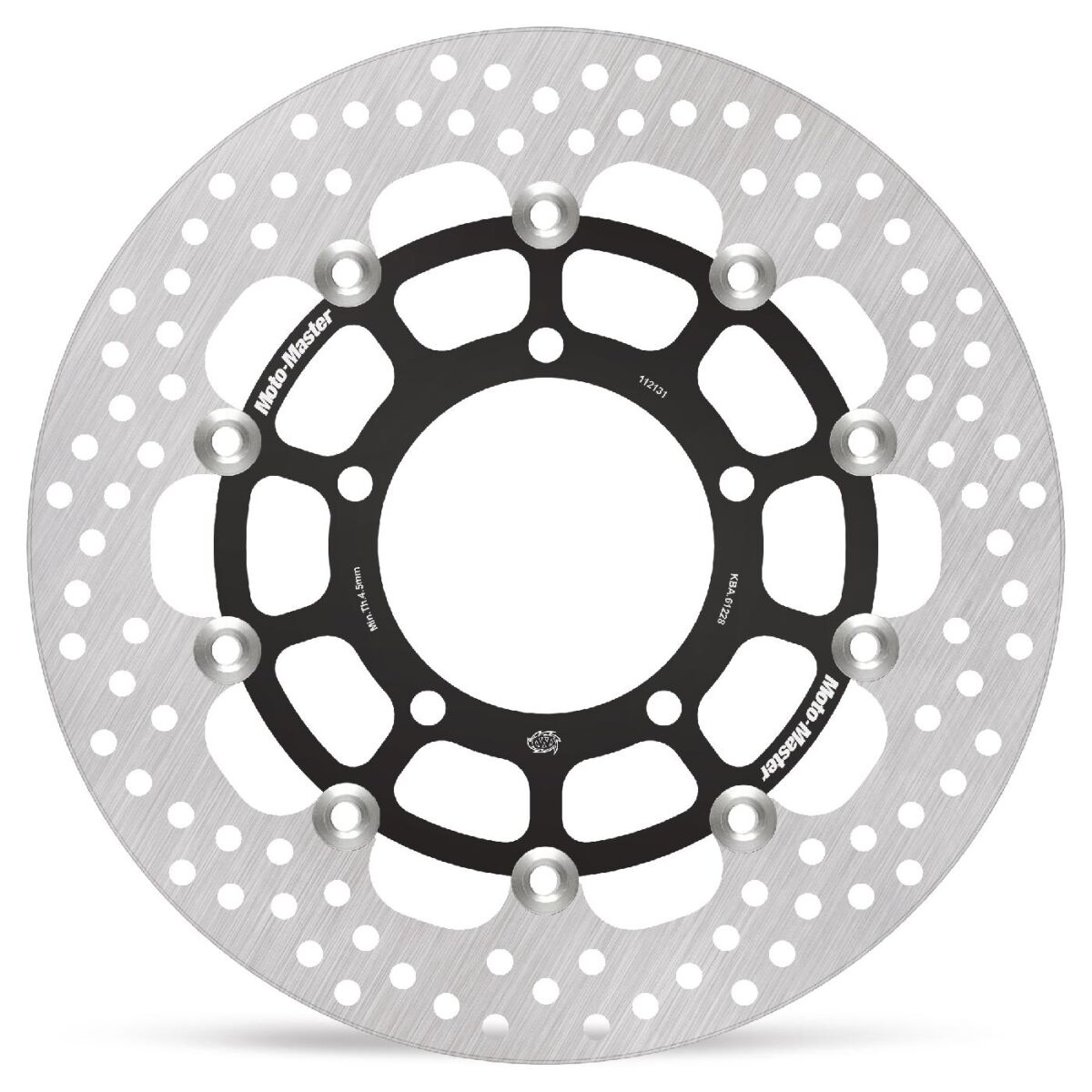 MOTO-MASTER BRAKE ROTOR FLOATING HALO ROUND BLACK 112131