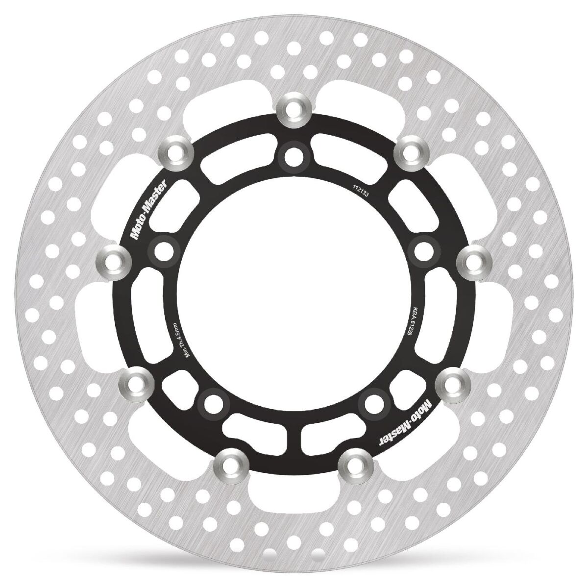 MOTO-MASTER BRAKE ROTOR FLOATING HALO ROUND BLACK 112133