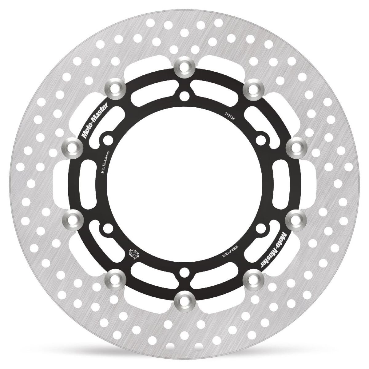 MOTO-MASTER BRAKE ROTOR FLOATING HALO ROUND BLACK 112136