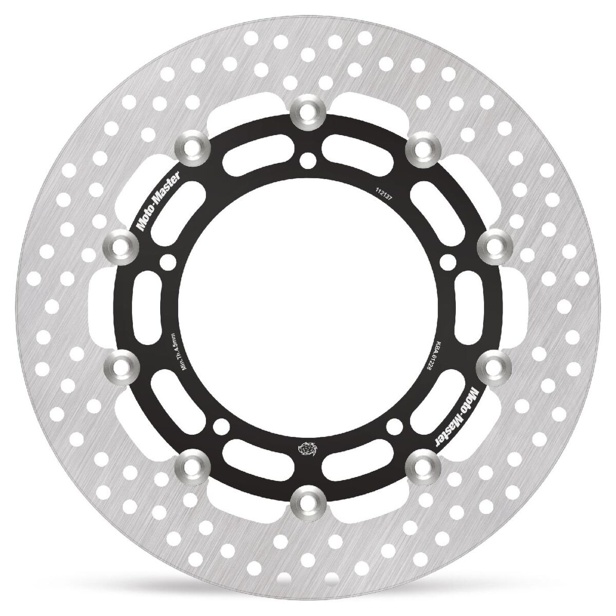 MOTO-MASTER BRAKE ROTOR FLOATING HALO ROUND BLACK 112137
