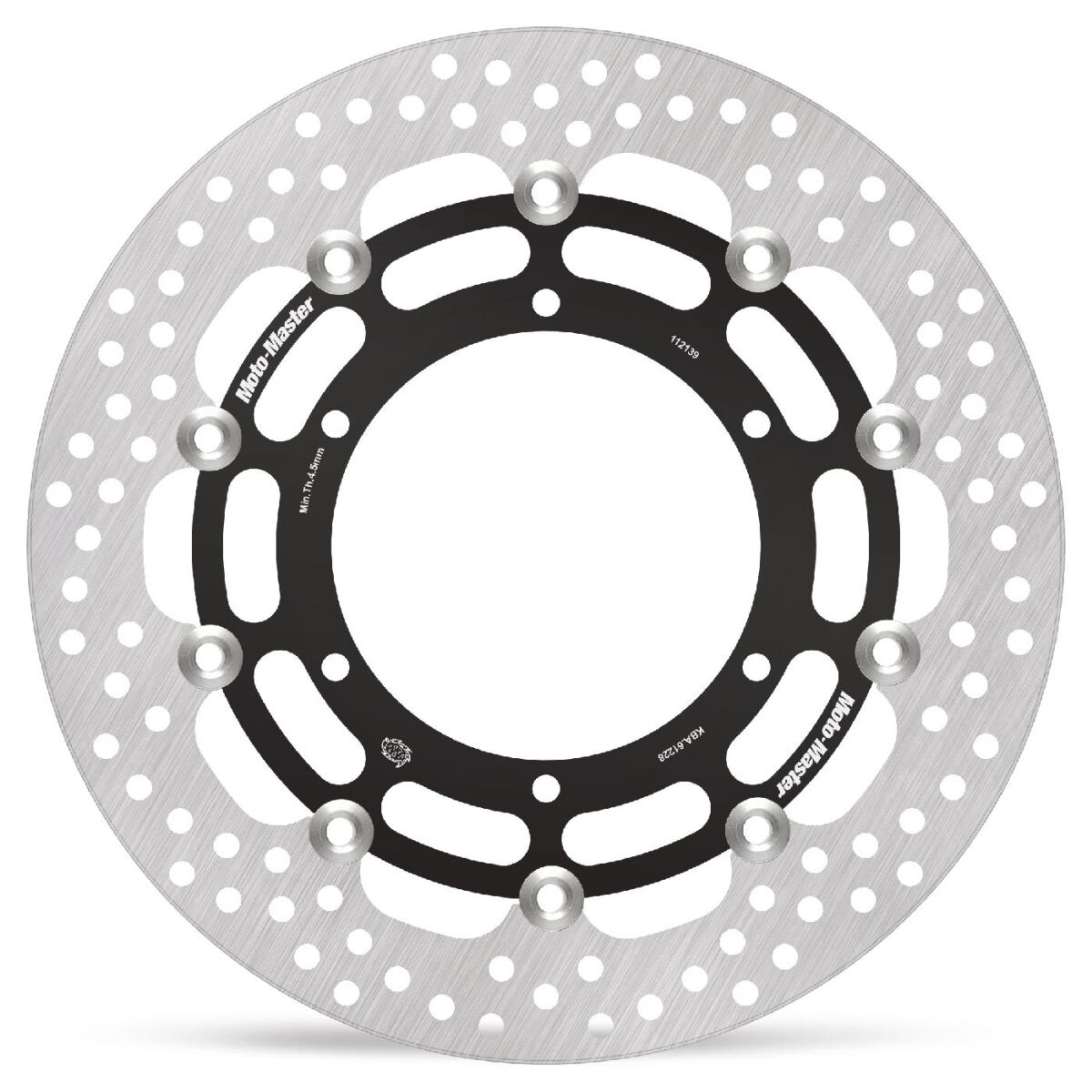 MOTO-MASTER BRAKE ROTOR FLOATING HALO ROUND BLACK 112139