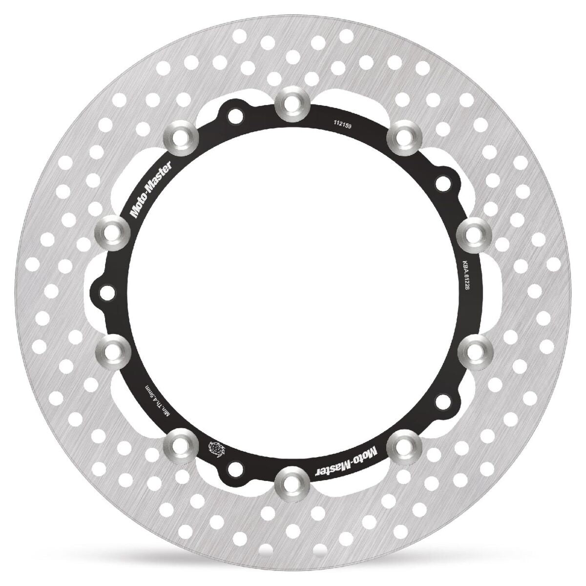 MOTO-MASTER BRAKE ROTOR FLOATING HALO ROUND BLACK 112159