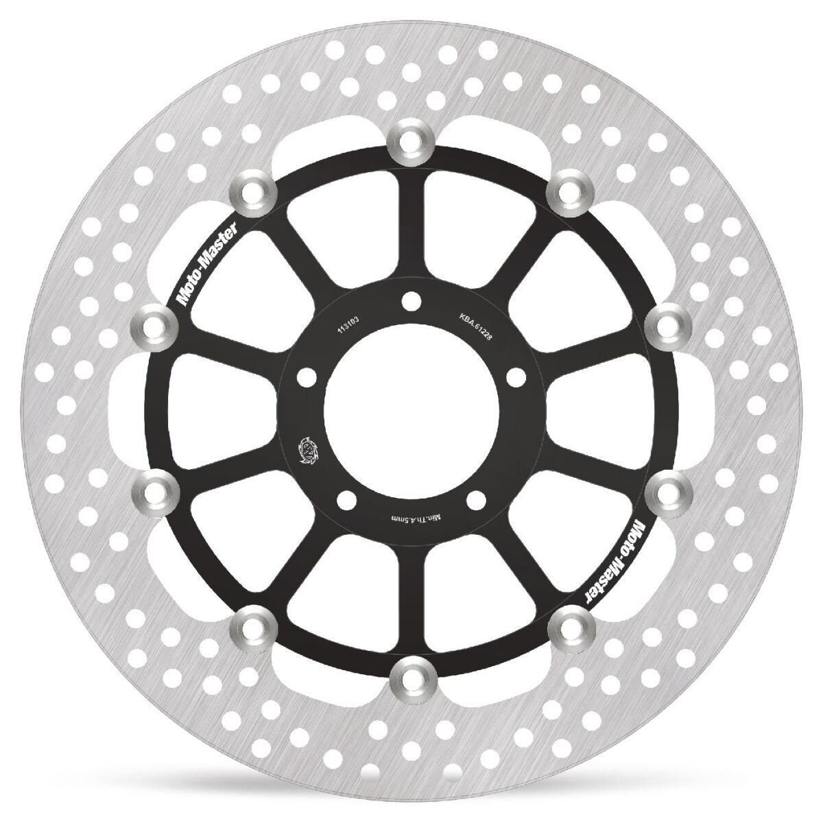 MOTO-MASTER BRAKE ROTOR FLOATING HALO ROUND BLACK 113103