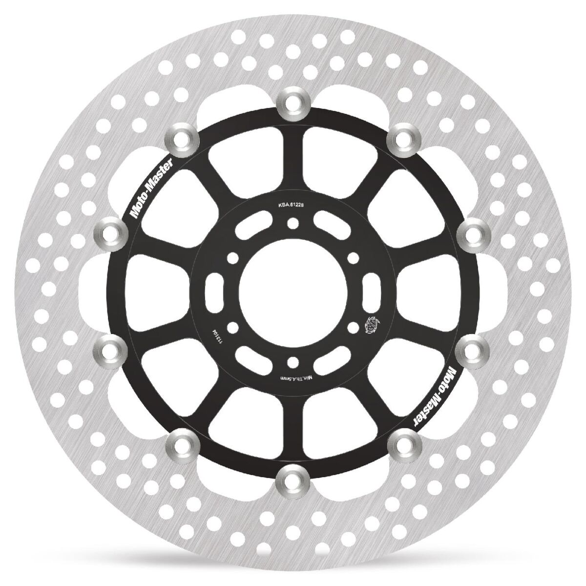 MOTO-MASTER BRAKE ROTOR FLOATING HALO ROUND BLACK 113104