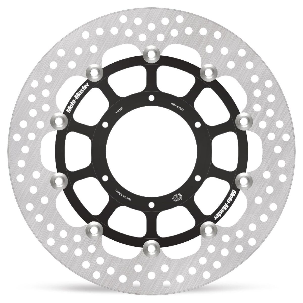 MOTO-MASTER BRAKE ROTOR FLOATING HALO ROUND BLACK 113106