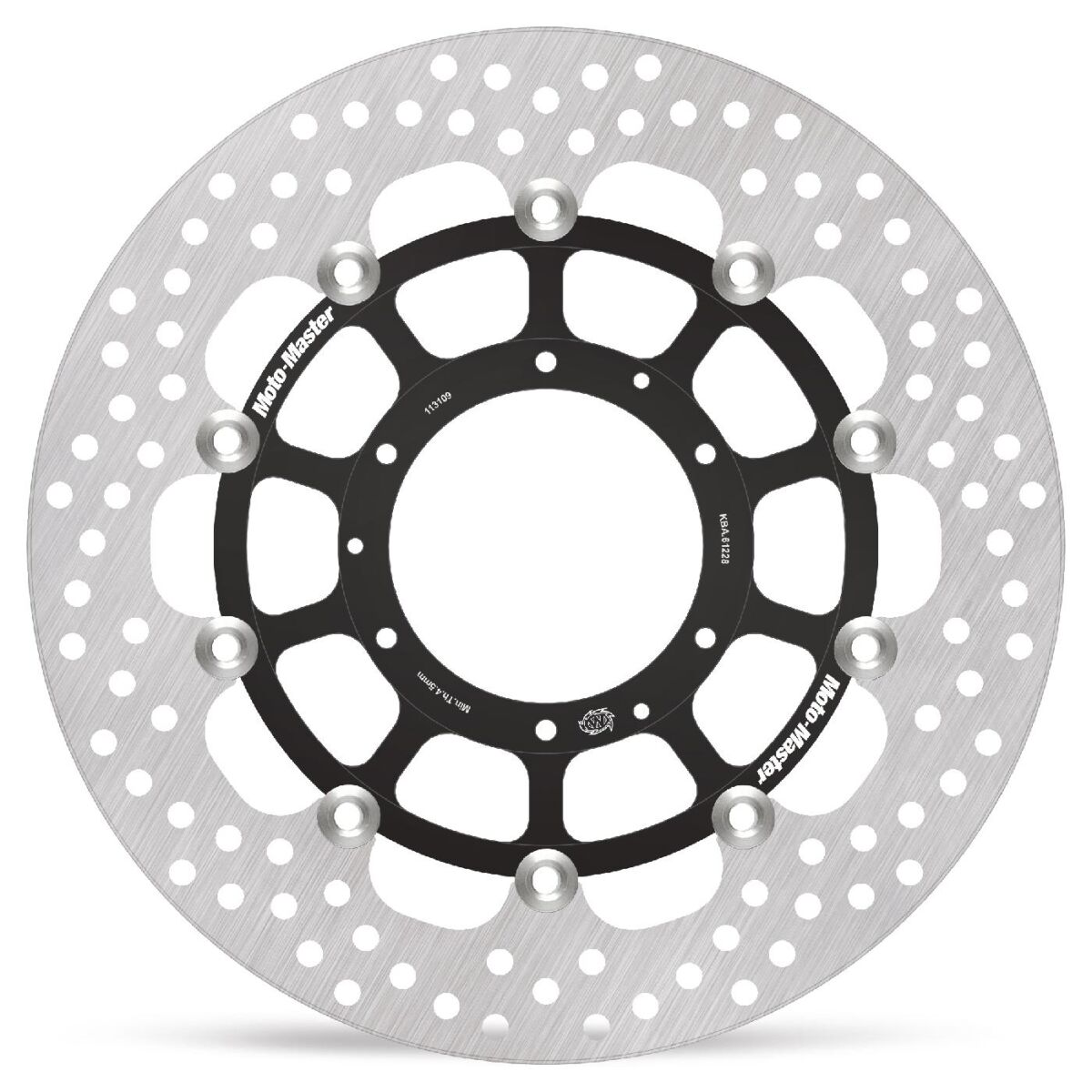 MOTO-MASTER BRAKE ROTOR FLOATING HALO ROUND BLACK 113109