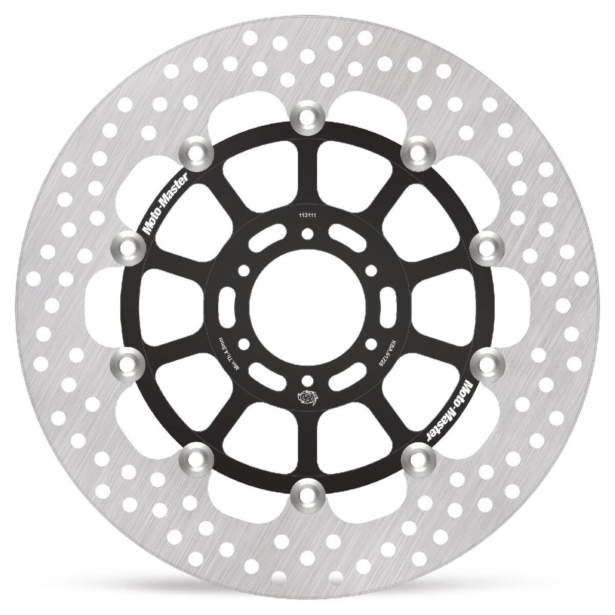MOTO-MASTER BRAKE ROTOR FLOATING HALO ROUND BLACK 113111