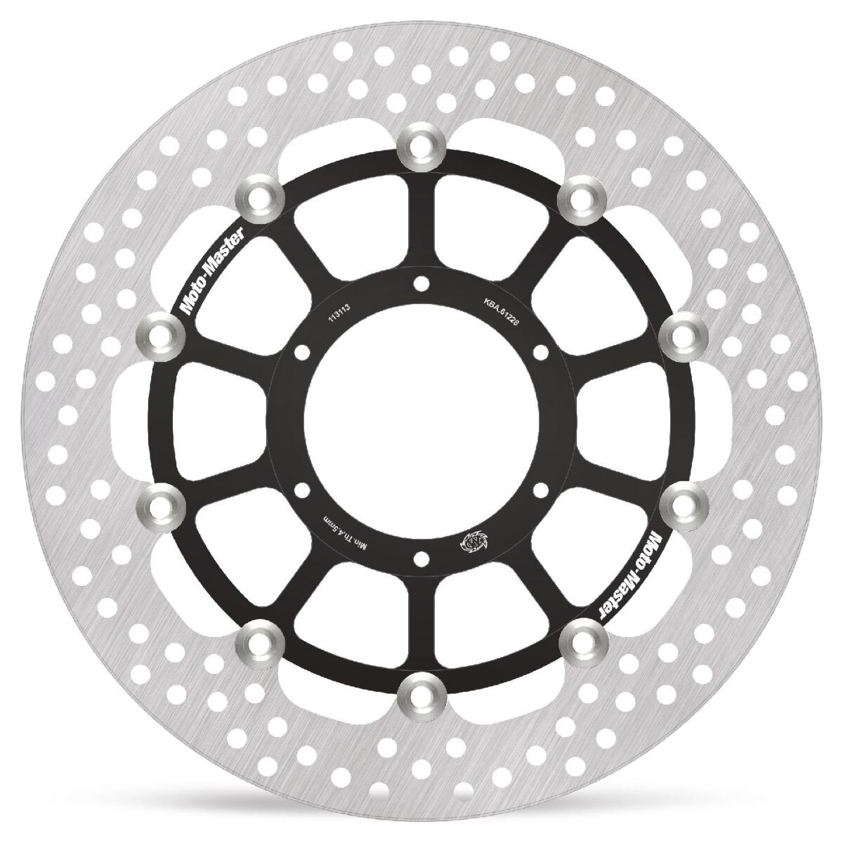 MOTO-MASTER BRAKE ROTOR FLOATING HALO ROUND BLACK 113113