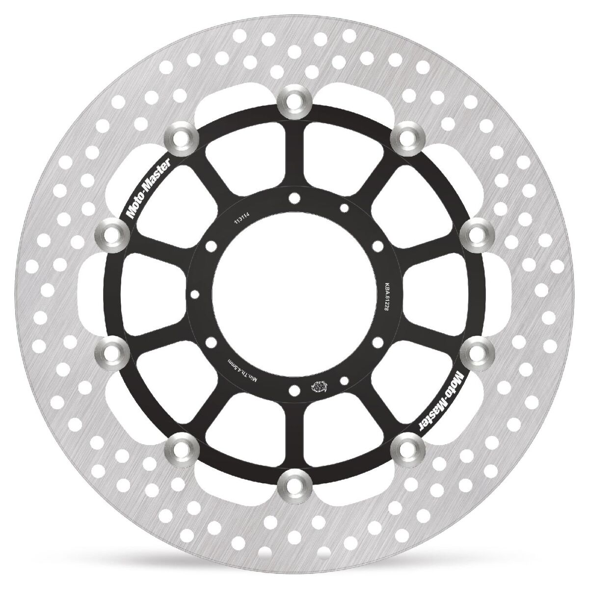 MOTO-MASTER BRAKE ROTOR FLOATING HALO ROUND BLACK 113114