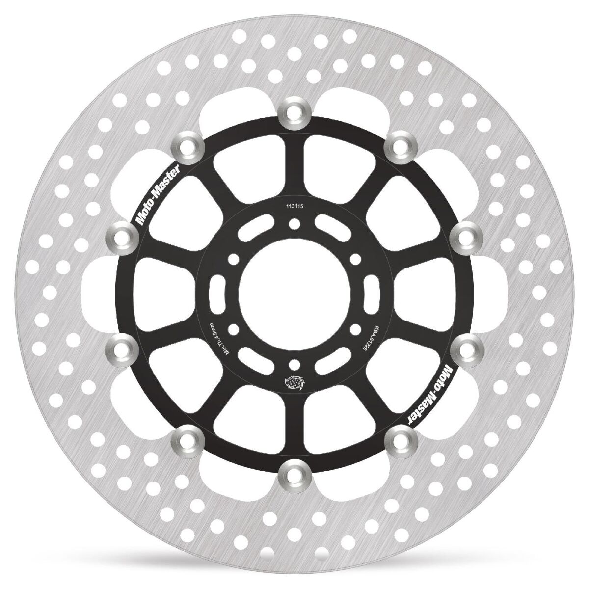 MOTO-MASTER BRAKE ROTOR FLOATING HALO ROUND BLACK 113115