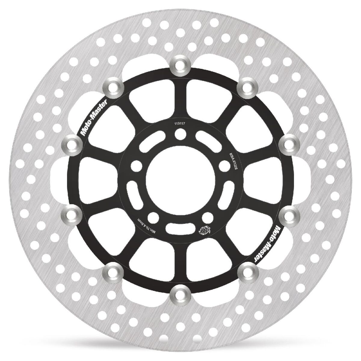 MOTO-MASTER BRAKE ROTOR FLOATING HALO ROUND BLACK 113117