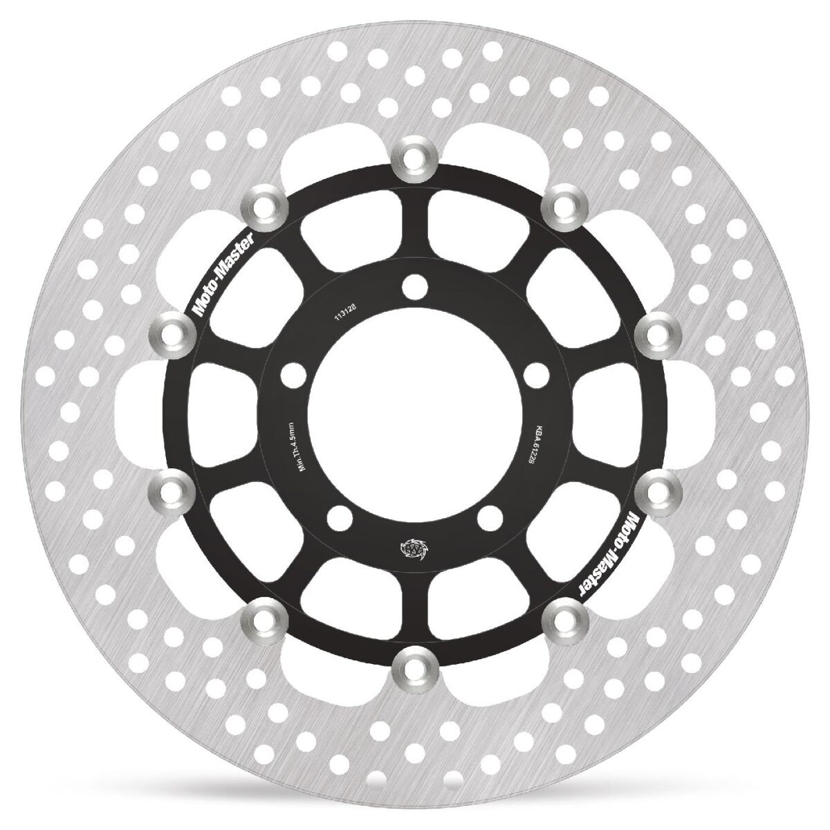 MOTO-MASTER BRAKE ROTOR FLOATING HALO ROUND BLACK 113128