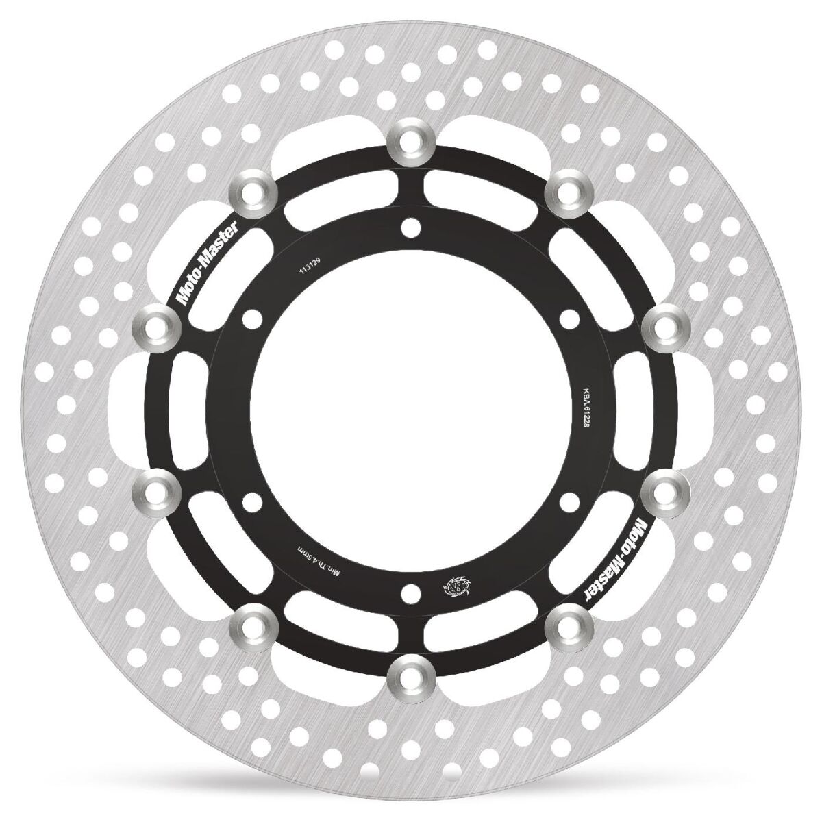 MOTO-MASTER BRAKE ROTOR FLOATING HALO ROUND BLACK 113129