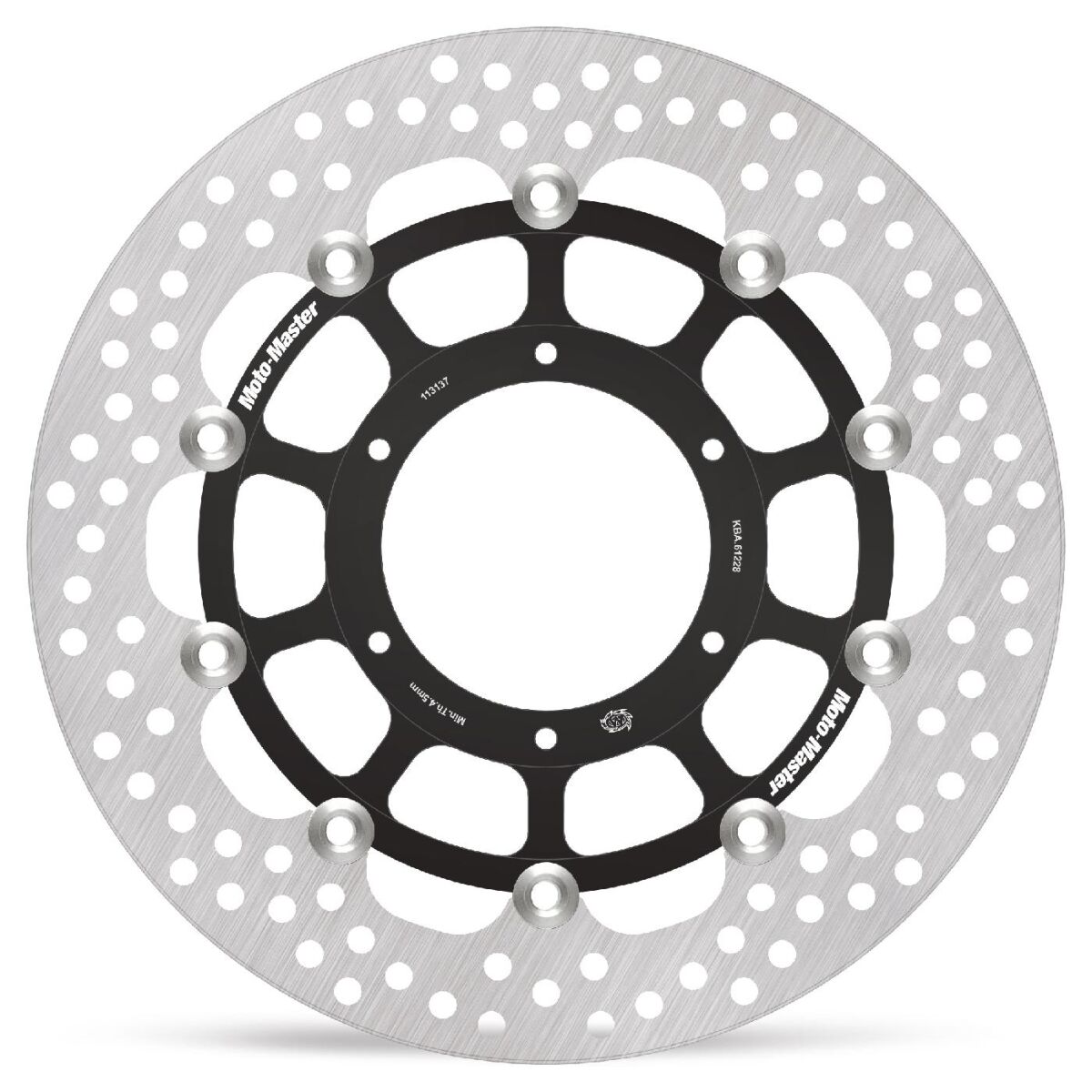 MOTO-MASTER BRAKE ROTOR FLOATING HALO ROUND BLACK 113137