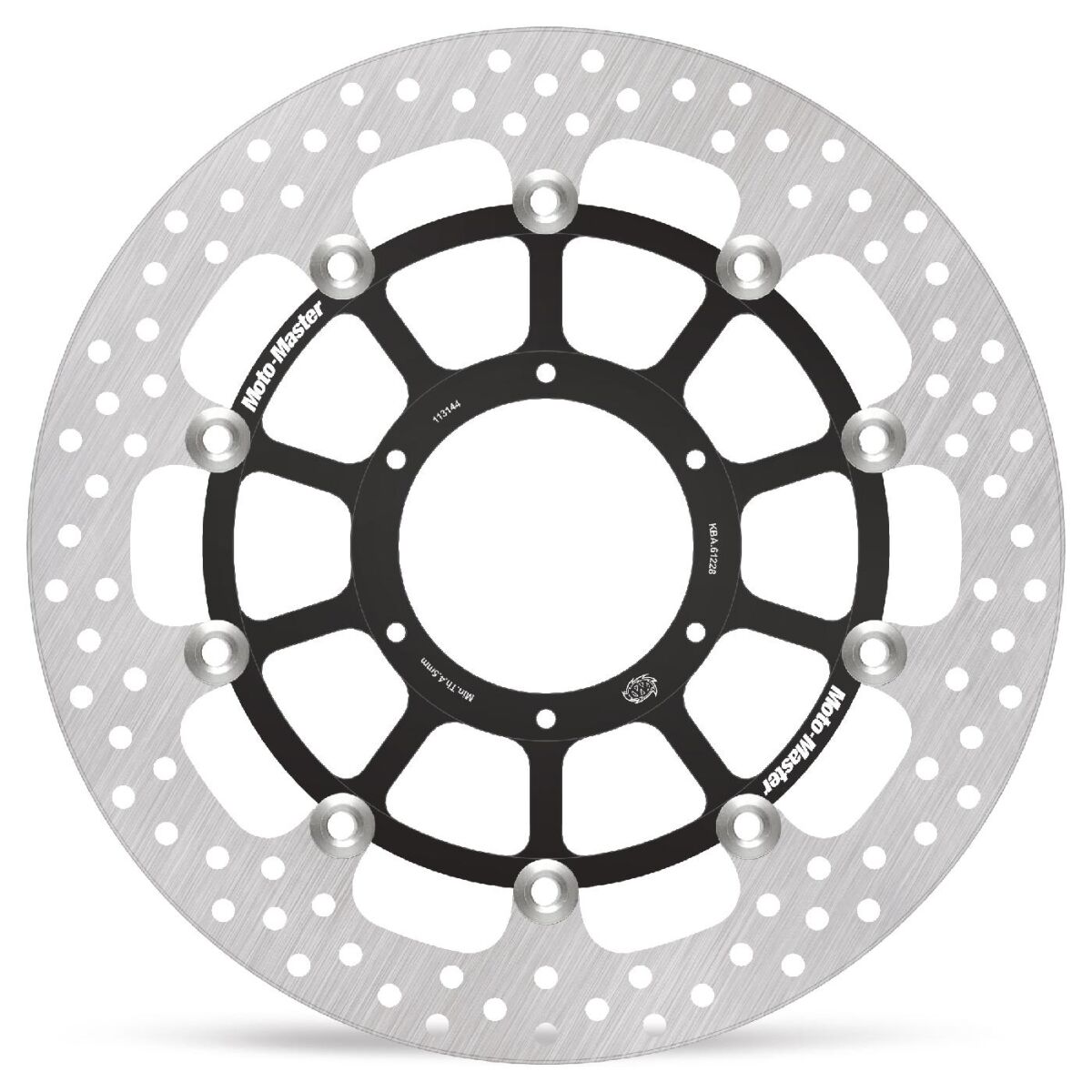 MOTO-MASTER BRAKE ROTOR FLOATING HALO ROUND BLACK 113144