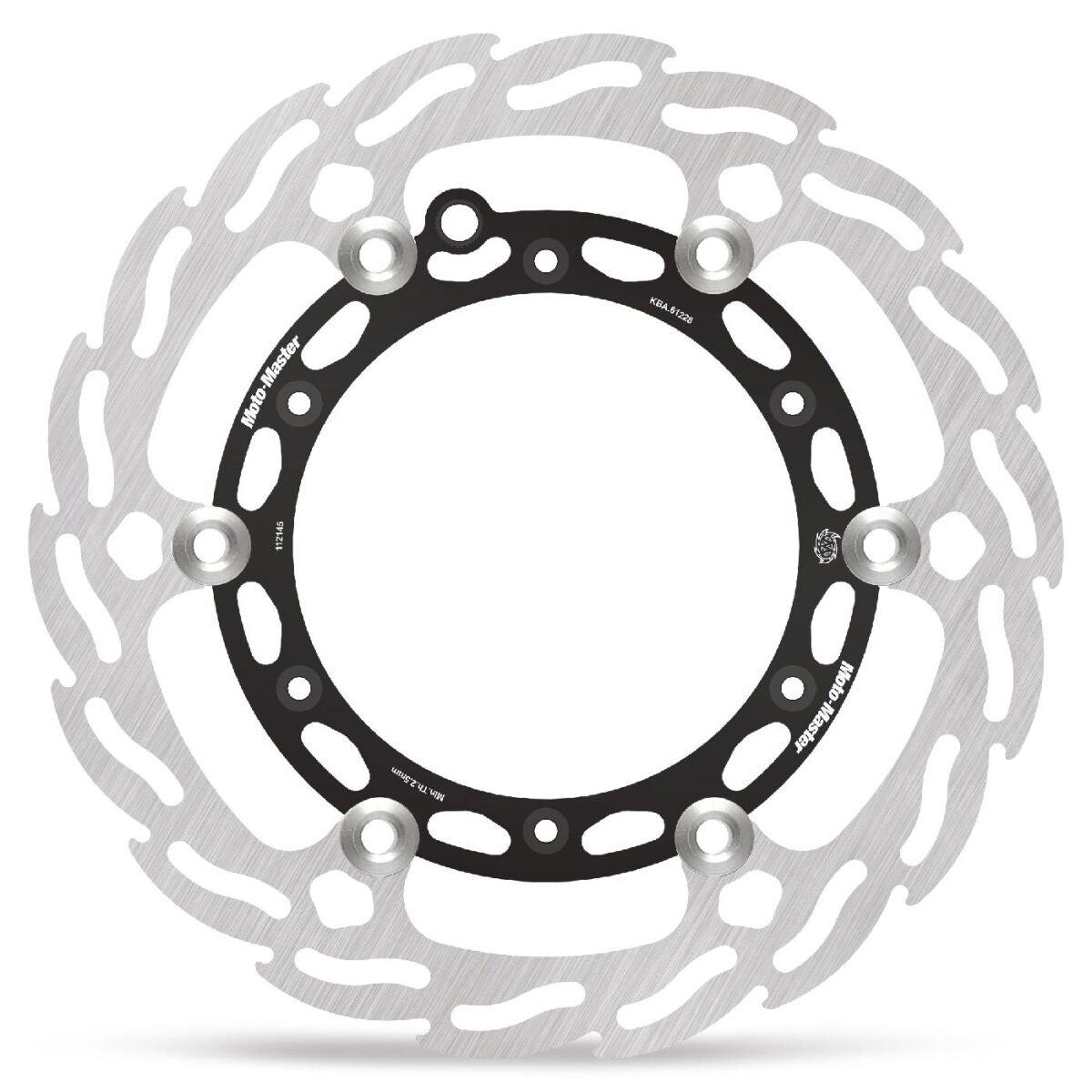 MOTO-MASTER BRAKE ROTOR FLOATING FLAME BLACK 112145