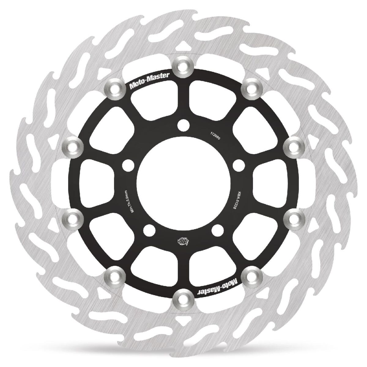 MOTO-MASTER BRAKE ROTOR FLOATING FLAME BLACK 112090