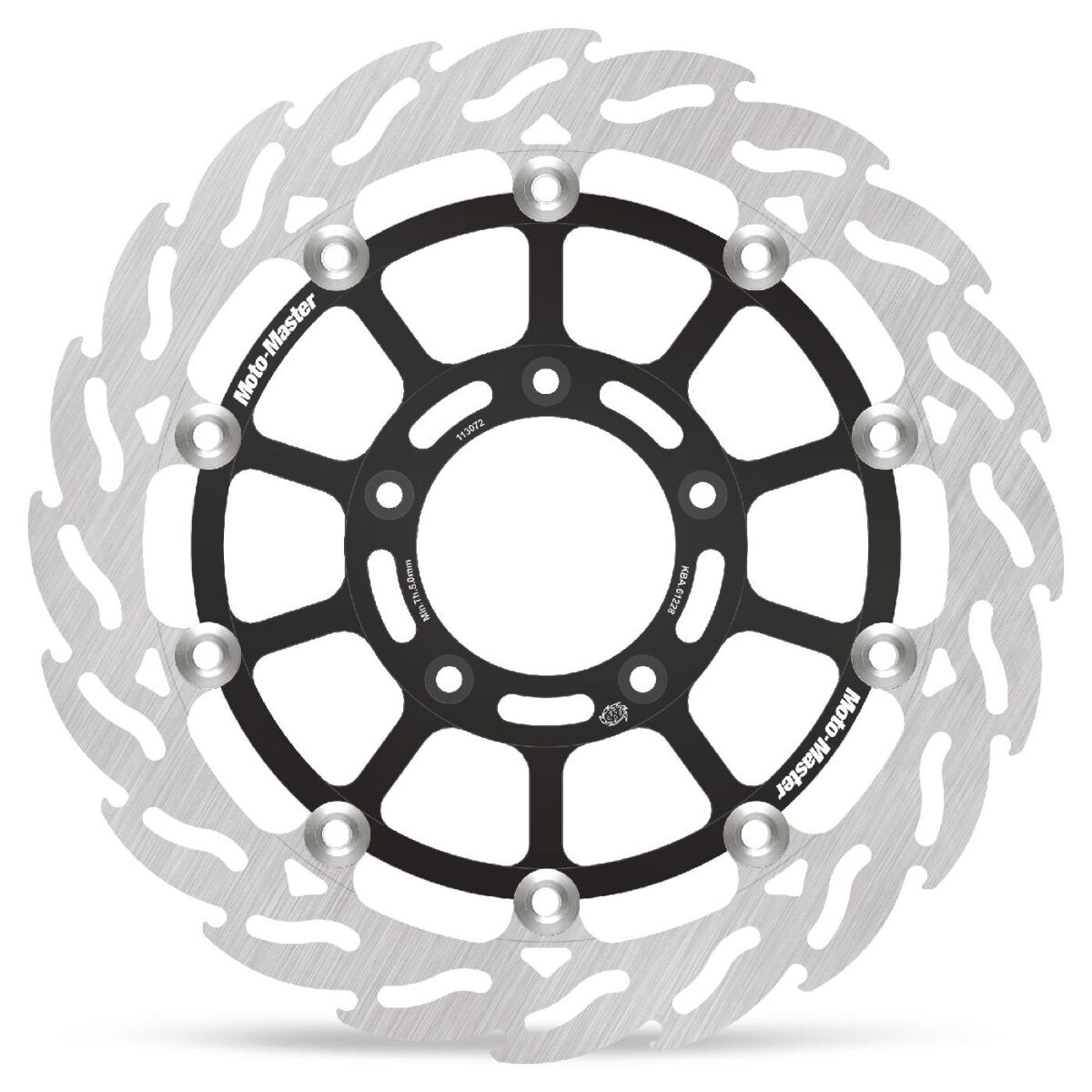 MOTO-MASTER BRAKE ROTOR FLOATING FLAME BLACK 113072