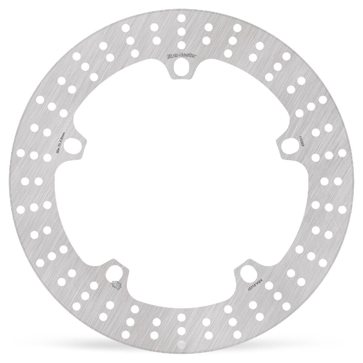 MOTO-MASTER BRAKE ROTOR FIXED HALO ROUND NATURAL 110569