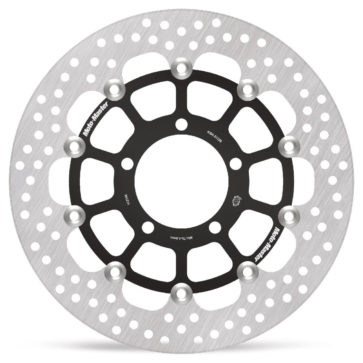 MOTO-MASTER BRAKE ROTOR FLOATING HALO ROUND BLACK 112166