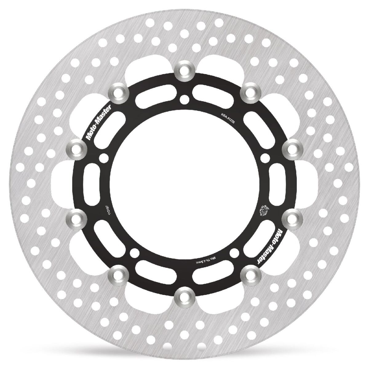 MOTO-MASTER BRAKE ROTOR FLOATING HALO ROUND BLACK 112167