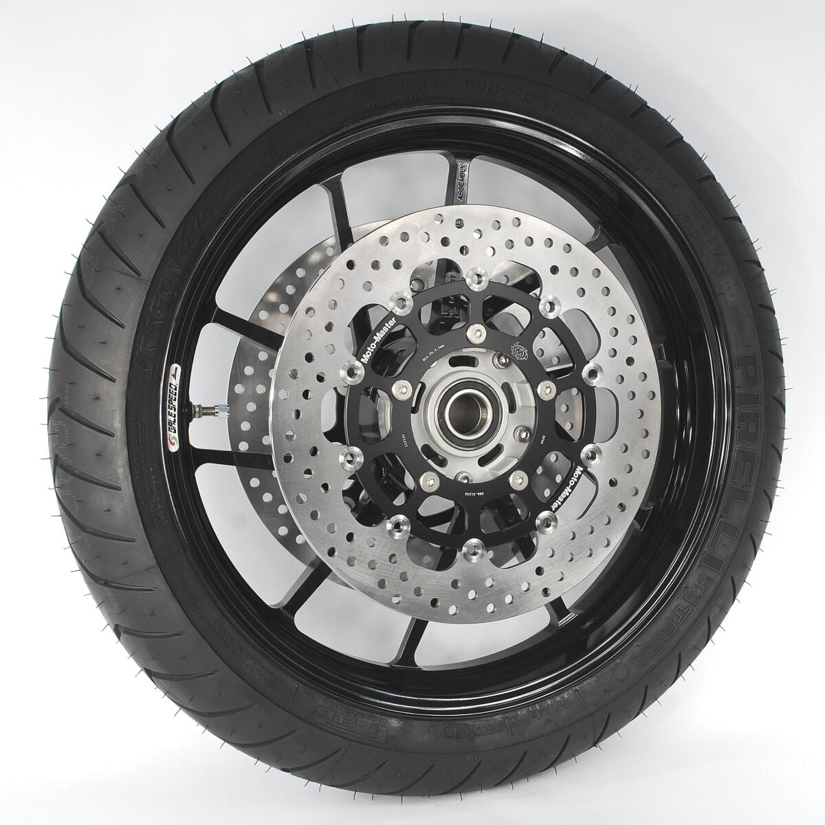 MOTO-MASTER BRAKE ROTOR FLOATING HALO ROUND BLACK 112167