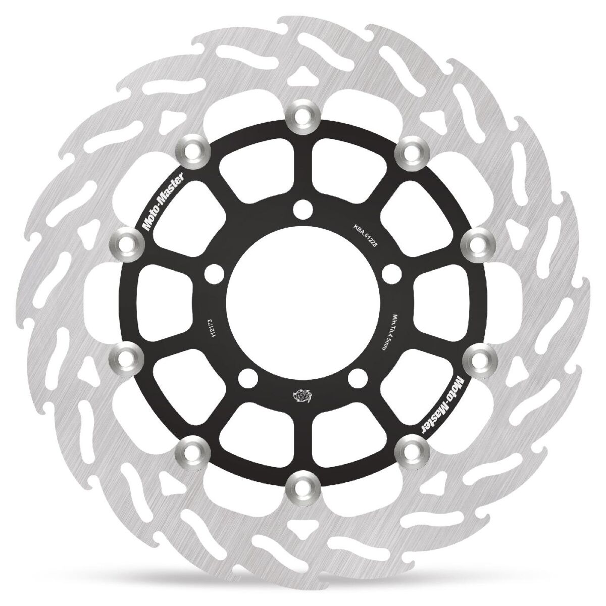 MOTO-MASTER BRAKE ROTOR FLOATING FLAME BLACK 112173