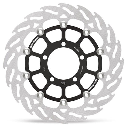 MOTO-MASTER BRAKE ROTOR FLOATING FLAME BLACK 112173