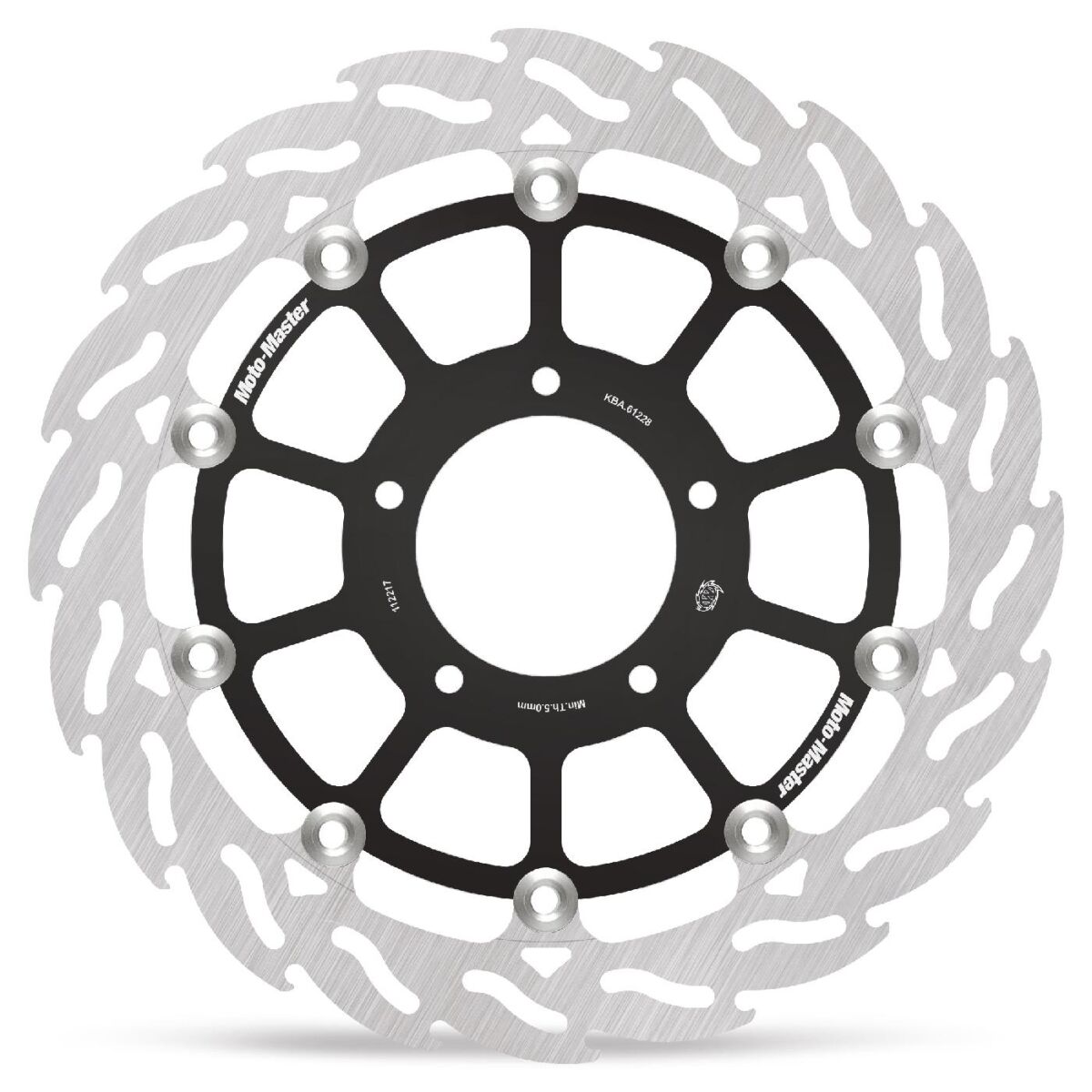 MOTO-MASTER BRAKE ROTOR FLOATING FLAME FLAMED BLACK 112217